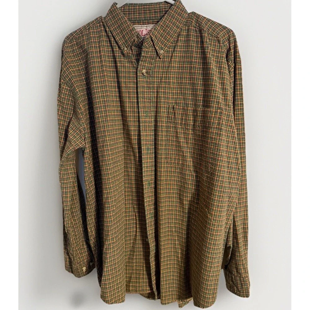Coliseum VINTAGE Men's  Plaid Button-Down Shirt M Cotton Flannel Long Sleeve